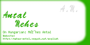 antal mehes business card
